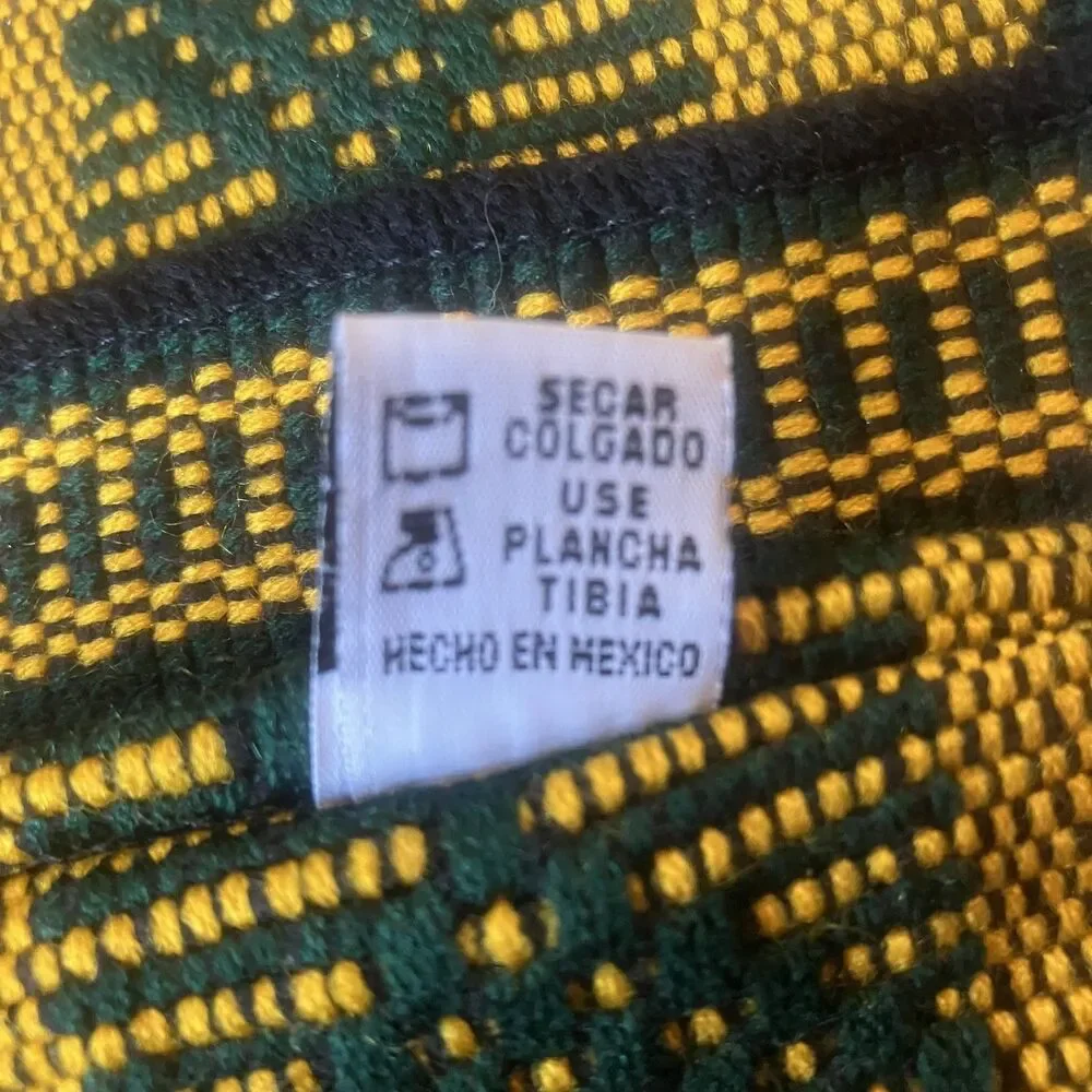 Green Bay Packers Mexican Blanket Backpack Green Gold Embroidered Football Love